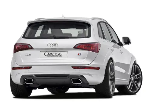 CARACTERE spoiler pod originální zadní nárazník pro Audi Q5 (8R), varianta včetně koncovek výfuku na obou stranách pro motory 2,0FSI, 3,0TDI, 3,2FSI Autentický