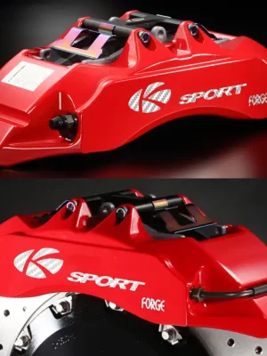 Autentický Přední brzdový kit K-Sport pro Nissan 370ZX (Z34), r.v. od 2009, 6pístkové brzdiče, velikost kotoučů: 356X32 mm