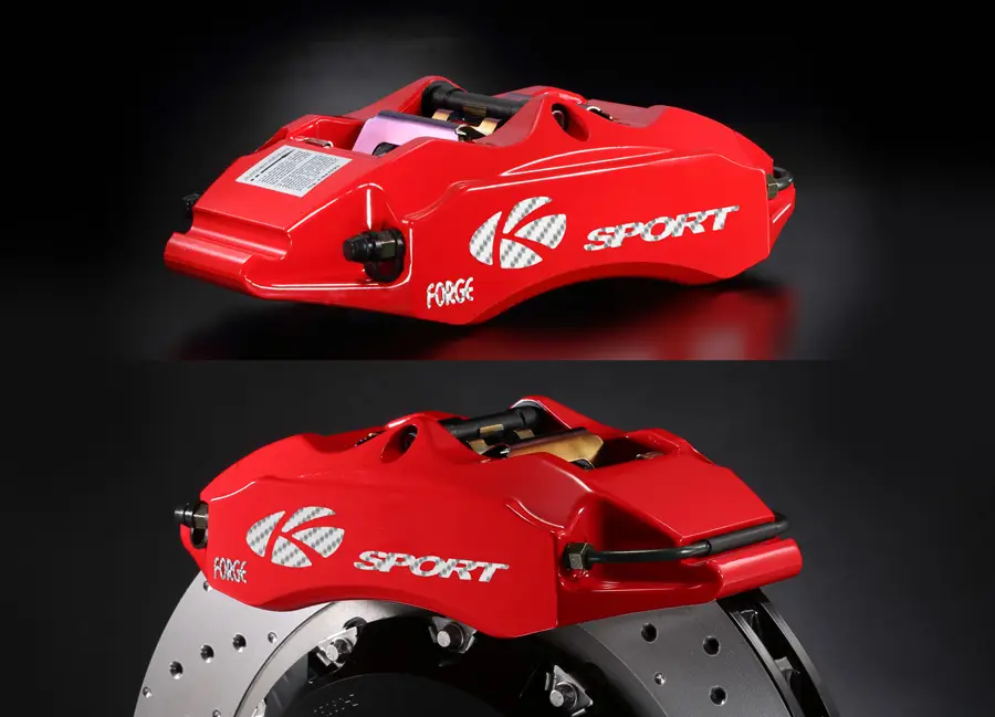 Zadní brzdový kit K-Sport pro Subaru STI, s originálním průměrem kotoučů 315mm, r.v. od 2014, 4pístkové brzdiče, velikost kotoučů: 330X32mm Sleva