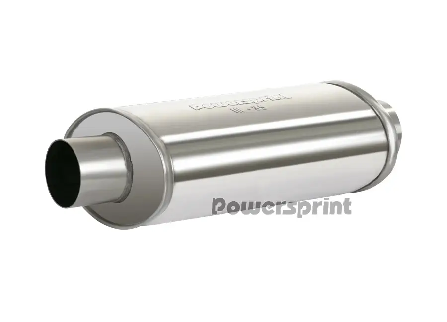 Must-Have Powersprint koncový výfukový tlumič oválný jednoduchý, vnější průměr příruby 70 mm, celková délka 370mm