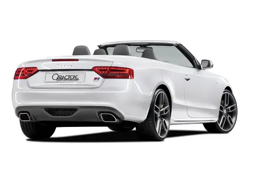 CARACTERE spoiler pod originální zadní nárazník pro Audi A5 (8T) Cabrio, varianta včetně koncového tlumiče s koncovkami na obou stranách pro motory 2,0TDI, 1,8TFSI Koupit Online