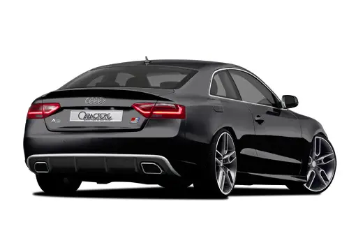 Vrácení Zdarma CARACTERE spoiler pod originální zadní nárazník pro Audi A5 (8T3) Coupé Facelift r.v. od 2013 s exteriérovým paketem S-Line, provedení včetně koncovek výfuku na obou stranách pro motory 1,8TFSI, 2,0TDI (Mimo EURO 6)