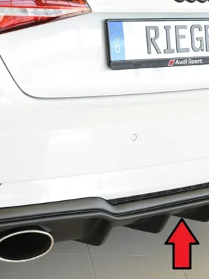 Rieger vložka zadního nárazníku pro Audi A3 S3 8V 3-dvéř. (hatchback 8V1), 5-dvéř. (sportback 8VA) po faceliftu, plast ABS bez povrchové úpravy, pro sportovní koncovky na obou stranách 152x95 mm Objednat Nyní