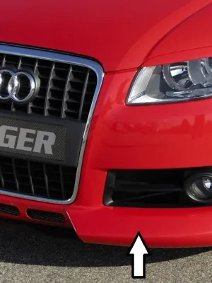 Cenově Výhodný Rieger spoiler pod přední nárazník pro Audi A4 8E avant, sedan po faceliftu, r.v. 11/04-, plast ABS bez povrchové úpravy, s žebrováním