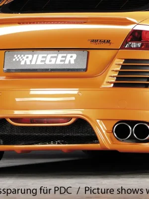 Rychlé Dodání Rieger zadní nárazník pro Audi TT 8J kupé, roadster, plast ABS bez povrchové úpravy, pro vozy bez parkovacího asistenta (PDC), pro dvojité koncovky na obou stranách