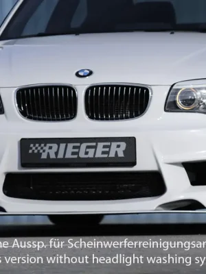 Dokud Zásoby Vydrží Rieger přední nárazník pro BMW řada 1 E81, E82, E88, E87 2-dvéř., 4-dvéř., kabriolet, kupé, sedan, plast ABS bez povrchové úpravy, pro vozy s ostřikovači předních světlometů a vysokou nádobou na ostřikovače