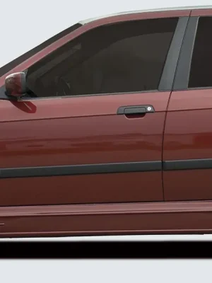 Autentický Rieger boční práh mont. strana levá pro BMW řada 3 E36 compact, kabriolet, kupé, sedan, touring, r.v. 01/90-12/99, plast ABS bez povrchové úpravy, s prolisem, s prolisem a dvěma výřezy