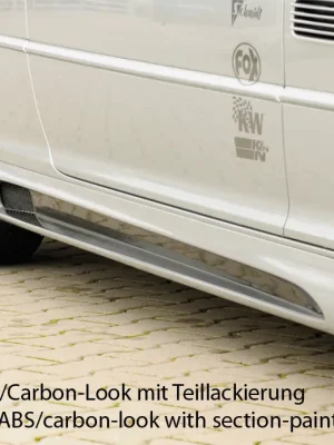 Finální Výprodej Rieger boční práh mont. strana levá pro BMW řada 3 E46, E46 M3 compact, kabriolet, kupé, sedan vč. faceliftu, r.v. 02/02-, 02/98-12/01, 06/00-, plast ABS s povrchovou úpravou Carbon-Look, s prolisem a výřezem