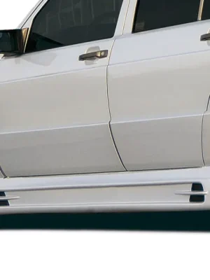 Sezónní Sleva Rieger boční práh mont. strana levá pro Mercedes 190 W201 sedan, plast ABS bez povrchové úpravy, s prolisem, s prolisem a dvěma výřezy, r.v. 1989-
