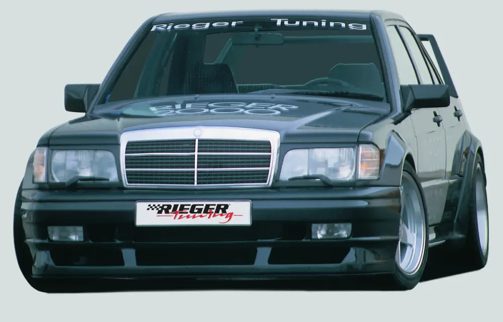 Rieger přední nárazník pro Mercedes 190 W201 sedan, GFK (laminát), pro sériovou masku, s výřezem pro mlhová světla Sleva
