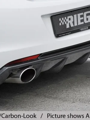 Rieger vložka zadního nárazníku pro Opel Astra J 5-dvéř., hatchback před faceliftem, plast ABS bez povrchové úpravy, pro sportovní koncovky na obou stranách 140x90 mm Expresní Doručení