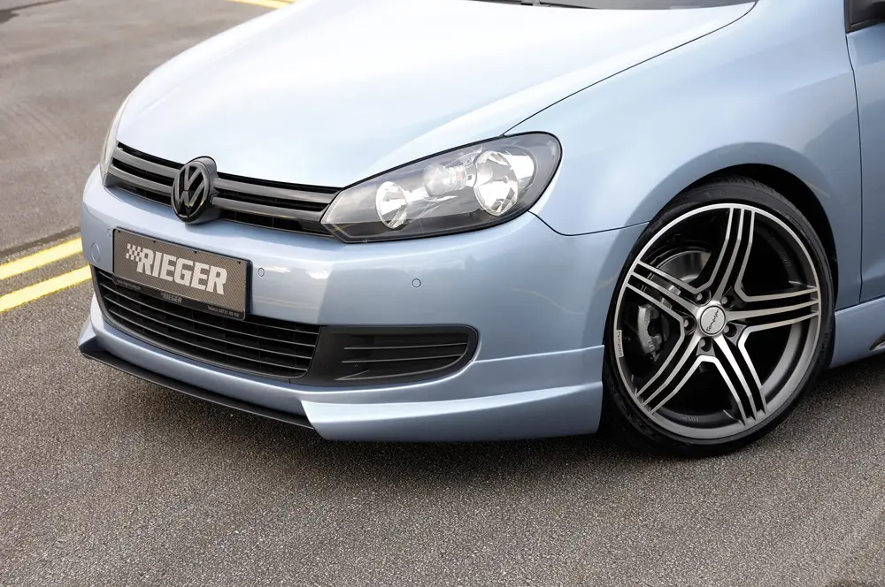 Nejprodávanější Rieger spoiler pod přední nárazník pro Volkswagen Golf 6 3-dvéř., 5-dvéř., kabriolet, plast ABS bez povrchové úpravy, bez žebrování