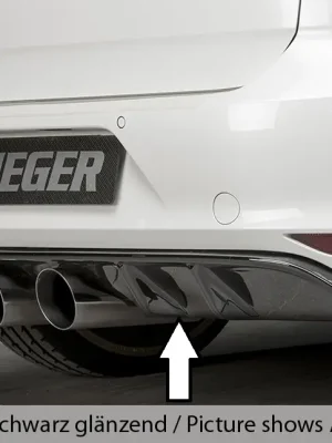 Rieger vložka zadního nárazníku pro Volkswagen Golf 7 R 3-dvéř., 5-dvéř. před faceliftem, plast ABS s povrchovou úpravou Carbon-Look Horká Nabídka