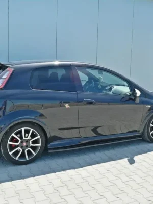 Akční Cena Maxton Design difuzory pod boční prahy pro Fiat Grande Punto Punto Evo Abarth, černý lesklý plast ABS
