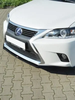 Akce Maxton Design spoiler pod přední nárazník ver.1 pro Lexus CT Mk1 Facelift, černý lesklý plast ABS