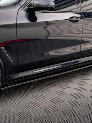 Akce Maxton Design difuzory pod boční prahy pro BMW X3 G01, černý lesklý plast ABS, M-Pack