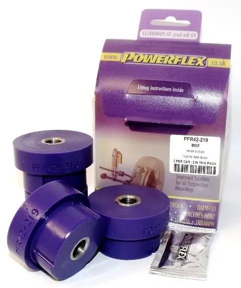 Silentbloky Powerflex PFR42-219 pro MG MGF r.v. 1995-2002 "Rear Lower Arm To Tie Bar Bush", pozice na diagramu: 4 Nejprodávanější