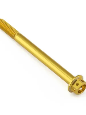 Aktuální Pro-Bolt hliníkový šroub s šestihrannou hlavou 12 mm, závitem M6 x 1,00 mm a délkou závitu 70 mm, barva: zlatá