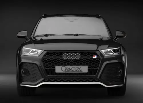 Tovární Cena CARACTERE maska chladiče s logem pro vozy Audi Q5 (80A), pro vozy s přední kamerou