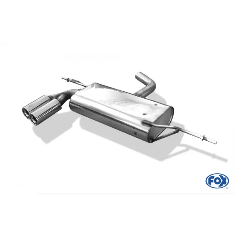 Fox Sportauspuff koncový tlumič výfuku s koncovkou 2x80 Typ 13 pro Seat Altea s motorem 1.2 TSI, 1.4, 1.6, 1.6 TDI, 1.9 TDI, 2.0 FSI, 2.0 TDI Dokud Zásoby Vydrží