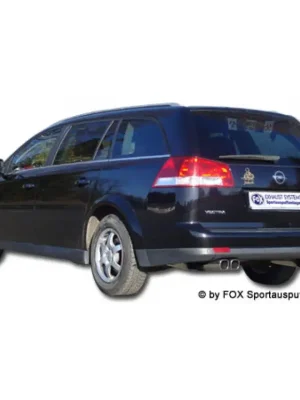 Dokud Zásoby Vydrží Fox Sportauspuff koncový tlumič výfuku s koncovkou 2x78x75 Typ 70 na obou stranách pro Opel Vectra C s motorem 1.8 16V, 1.9 CDTI, 2.2, 2.2 DTi, 3.2