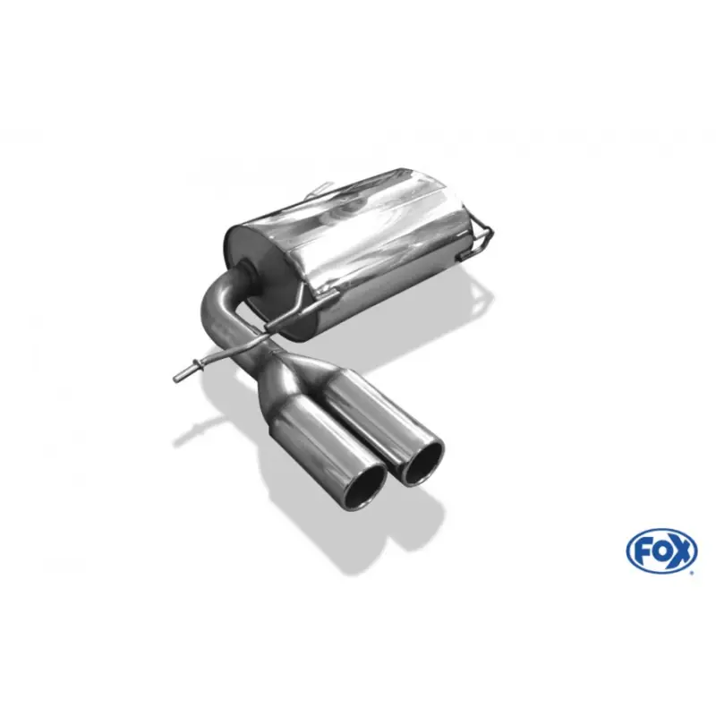 Must-Have Fox Sportauspuff koncový tlumič výfuku s koncovkou 2x80 Typ 12 pro Audi Q3 Benzin 2007- s motorem 2.0 TFSI