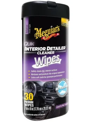 Odeslání Ihned Meguiar's Quik Interior Detailer Wipes - ubrousky na údržbu interiérových povrchů, matný vzhled, 30 ks