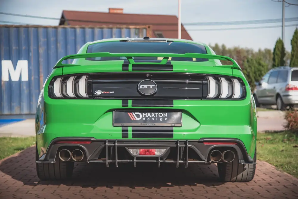 Top Prodej Maxton Design "Racing durability" difuzor pod zadní nárazník pro Ford Mustang MK6 GT Facelift, plast ABS bez povrchové úpravy