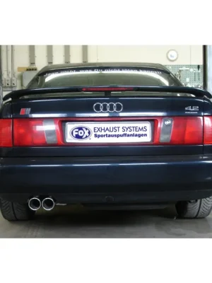 Akce Fox Sportauspuff koncový tlumič výfuku s koncovkou 2x80 Typ 16 pro Audi 100 C4 s motorem 2.2, 4.2