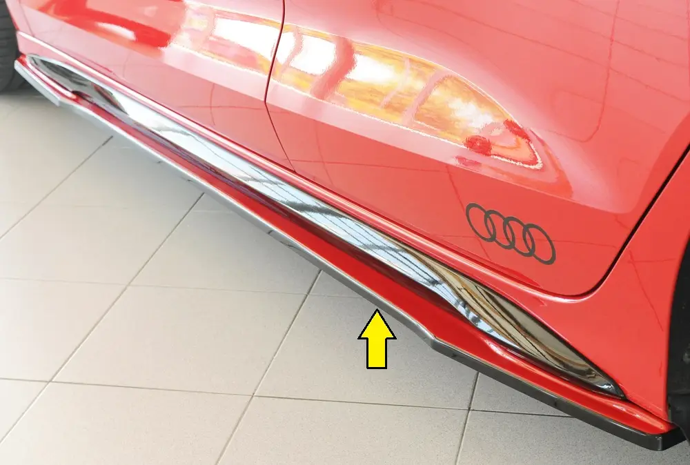 Pouze Dnes Rieger spoiler pod boční práh mont. strana levá pro Audi A3 GY 5-dvéř. (sedan), r.v. 11/19-, plast ABS bez povrchové úpravy