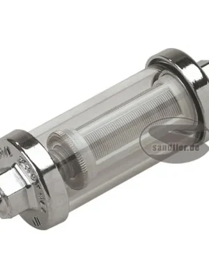 Top Prodej Palivový filtr chrom / sklo, velikost výstupů 6 mm (1/4")