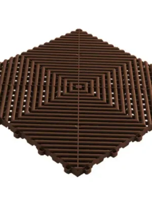 Poslední Šance Swisstrax dlaždice modulární podlahy typu Ribtrax PRO, 40 x 40 cm, barva Chocolate Brown hnědá