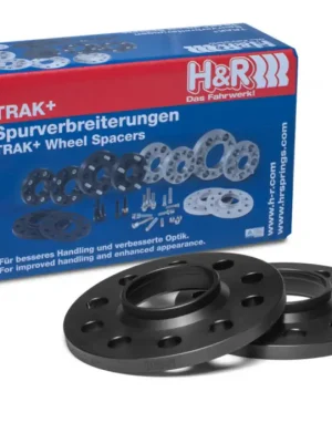 Akce H&R 2 kusy rozšiřovacích podložek typ DR20 o šířce 10 mm pro BMW řada 1 E81 1K4, barva černá, s délkou náběhového kroužku max. 12 mm