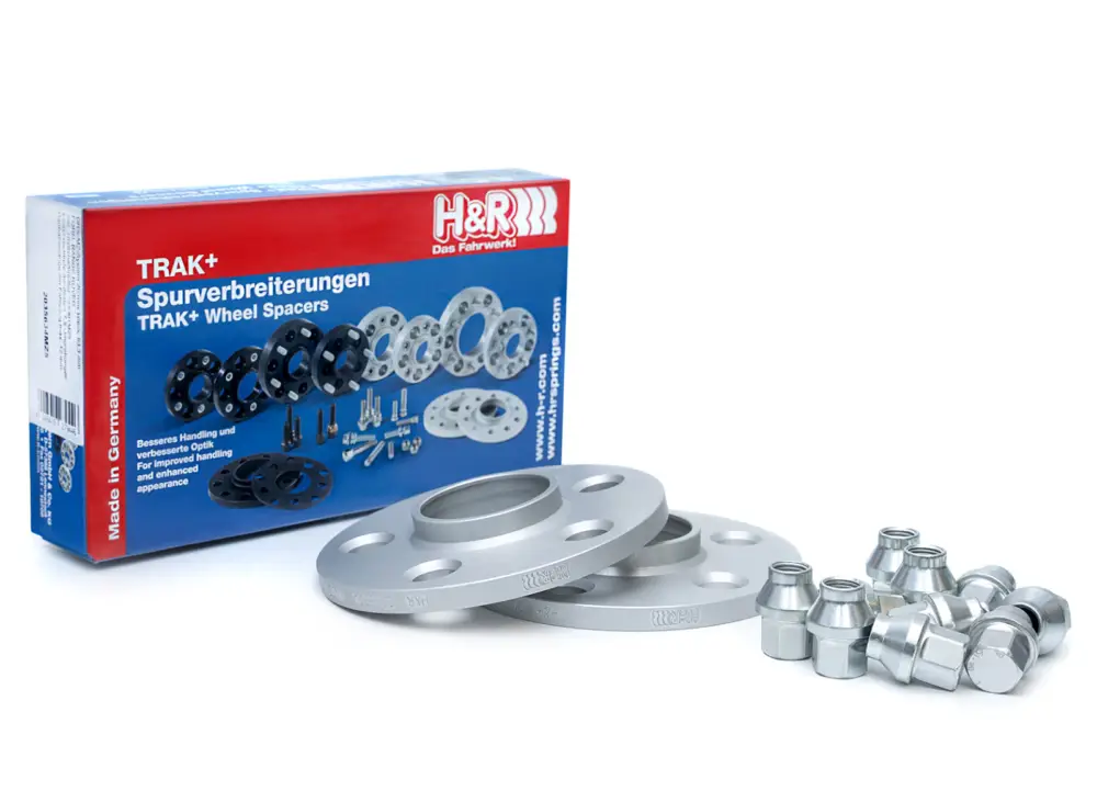 H&R 2 kusy rozšiřovacích podložek typ DRS-MZ20 o šířce 10 mm pro Ford Kuga DM2, barva stříbrná, s délkou náběhového kroužku max. 12 mm Originální