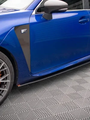 Akční Nabídka Maxton Design "Street Pro" difuzory pod boční prahy pro Lexus GS F Mk4 Facelift, plast ABS bez povrchové úpravy, s červenou linkou
