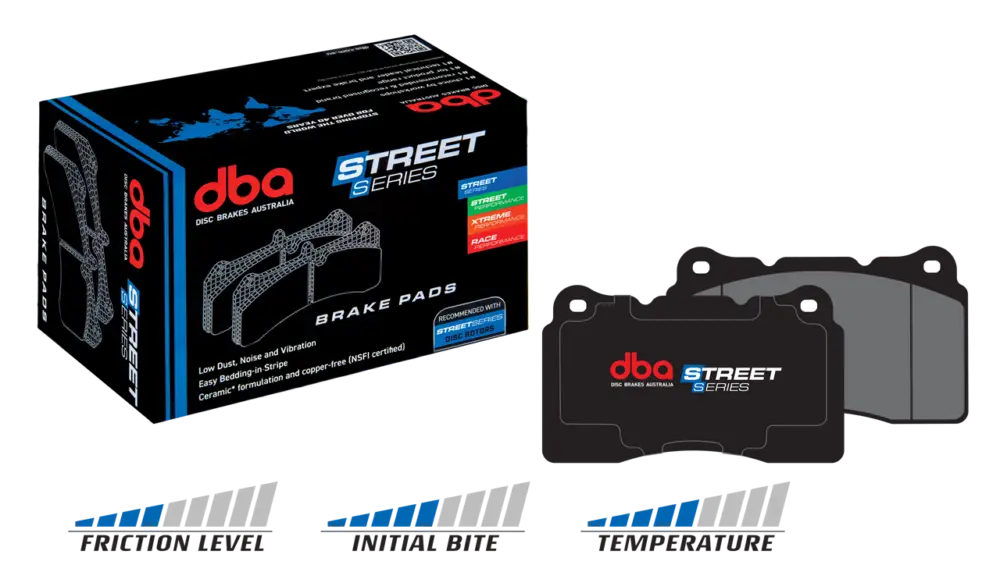 DBA Street Series Ceramic přední sada brzdových destiček pro Mazda 6 GH 2007-2013 2.5 170BHP Víkendová Akce