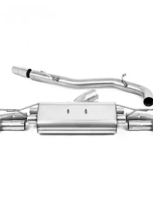 Expresní Doručení Milltek Sport výfukový systém cat-back 80mm bez rezonátoru (hlasitější) pro Audi S3 2.0TFSI Quattro Sedan 310PS 8Y (s OPF/GPF) 2020-2024, černé koncovky