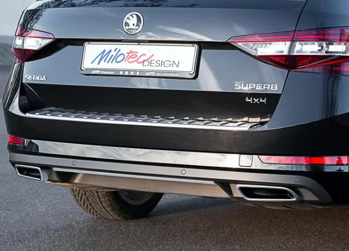 Must-Have Milotec dummy koncovky výfuku pro Škoda Superb III Lim./Combi od r.v. 2015 (vč. faceliftu), alu brush