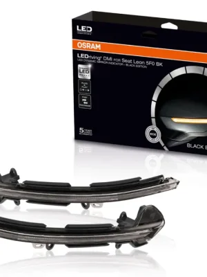 OSRAM sada dynamických směrových světel v zrcátkách pro Seat Leon (5F)/Ibiza (KJ)/Arona (KJ), černý podklad Vysoce Kvalitní