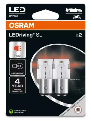 OSRAM LED autožárovky LEDriving SL P21/5W, červená Cenově Výhodný