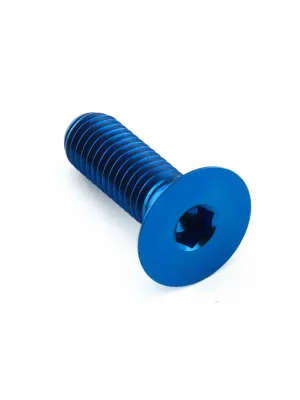 Akce Pro-Bolt titanový inbusový šroub se zápustnou hlavou se závitem M8 x 1,25 mm a délkou závitu 20,05 mm, barva modrá