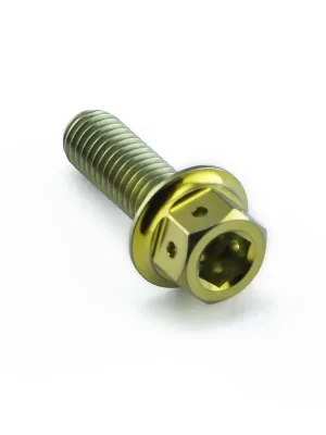 Top Prodej Pro-Bolt titanový šroub s DualDrive hlavou (šestihran + inbus) se závitem M5 x 0,80 mm a délkou 15 mm, barva zlatá