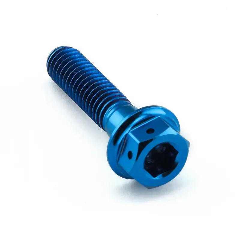 Super Cena Pro-Bolt titanový šroub s DualDrive hlavou (šestihran + inbus) se závitem M6 x 1,00 mm a délkou 25 mm, barva modrá