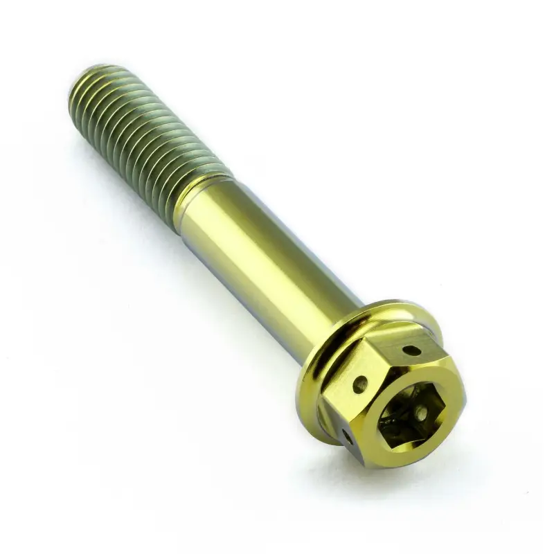 Akční Cena Pro-Bolt titanový šroub s DualDrive hlavou (šestihran + inbus) se závitem M8 x 1,25 mm a délkou 50 mm, barva zlatá