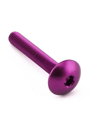Top Prodej Pro-Bolt hliníkový inbusový šroub s vypouklou hlavou o průměru 16 mm se závitem M6 x 1,00 mm a délkou závitu 40 mm, barva fialová