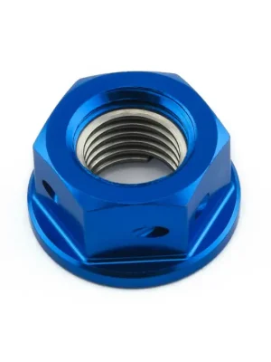 Akční Nabídka Pro-Bolt hliníková matka s ocelovou závitovou vložkou se závitem M10 x 1,25 mm, barva modrá