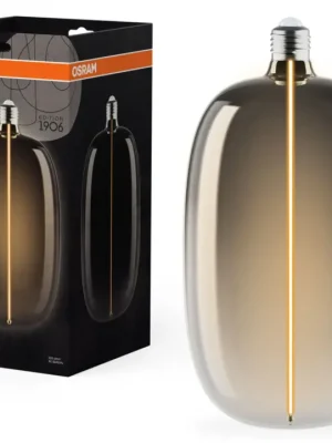 Originální Ledvance kouřová LED žárovka E27 4.8W VINTAGE ELIPSE/OVAL, teplá bílá