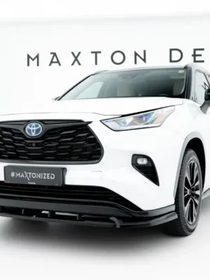 Akční Cena Maxton Design spoiler pod přední nárazník ver.2 pro Toyota Highlander Mk4, černý lesklý plast ABS