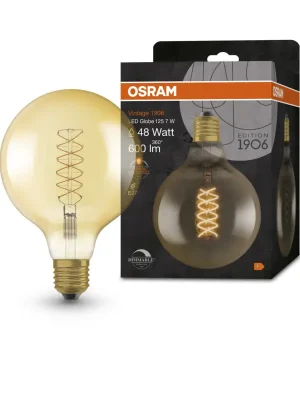 Aktuální Ledvance zlatá LED stmívatelná žárovka E27 7 W VINTAGE 1906, teplá bílá