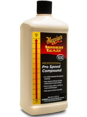 Meguiar's Pro Speed Compound - extrémně účinná profesionální korekční a lešticí pasta s technologií super-mikroabraziv, objem 946 ml Značkový